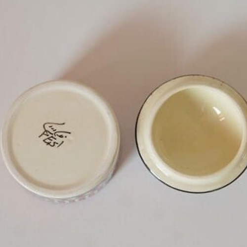 シュガーポット フェズ陶器 モロッコ食器 蓋付き小物入れ セラミック