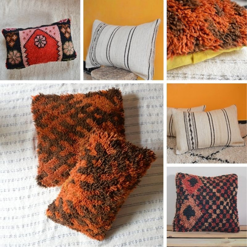 モロッコラグのクッションカバー 選べる２枚セット【Creema限定