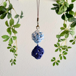 しかく2連ストラップ［紺］エコ クラフトバンド・四角・かごバッグ