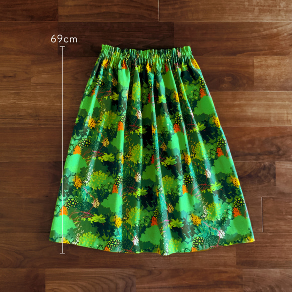 skirt(MIDDLE)：コットンリネン／Evening salad 2枚目の画像