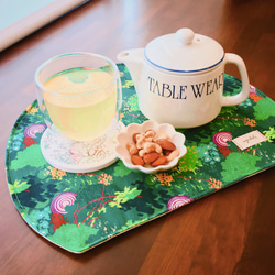 One plate mat & Coaster：緑のひとさら 1枚目の画像
