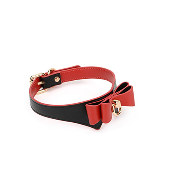 可愛的絲帶 choker 手工絲帶 choker 紅色 x 黑色 (CHOKER) 第2張的照片