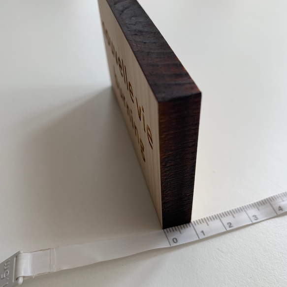 QR コード　ボード　名刺　サイズ　ヒノキ　ひのき　檜　国産　木製　彫刻　レーザー加工　URL アドレス　 8枚目の画像