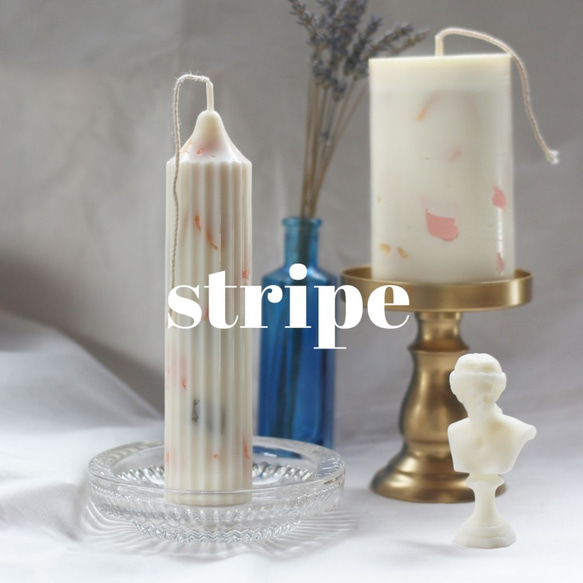 terrazzo candle ・stripe・ 1枚目の画像