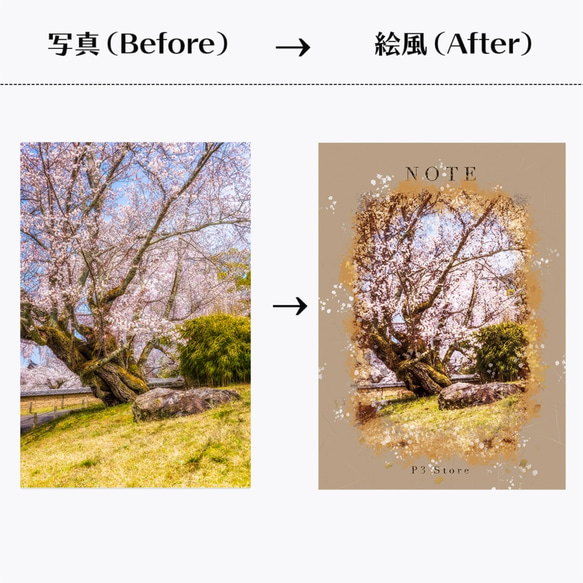 B6 リングノート（桜） 2枚目の画像