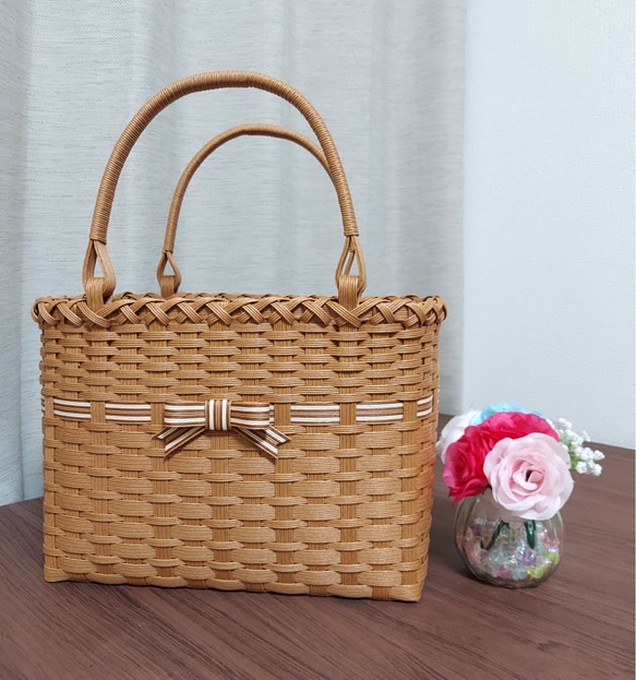 新品•未使用品☆湯布院クラフト かごバッグ クラフトの店 梅屋 - 竹聲館