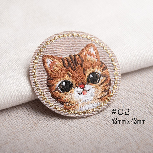 ☆3つセット☆　パンダ・猫・うさぎ　刺繍ワッペン　アイロンワッペン　　ANI-010 3枚目の画像