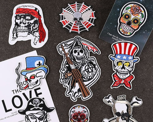 ☆9こセット☆ ハンタースカルセット 刺繍ワッペン アイロンワッペン