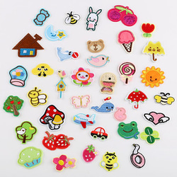 ☆24こセット☆ ピクニックセット 刺繍ワッペン アイロン