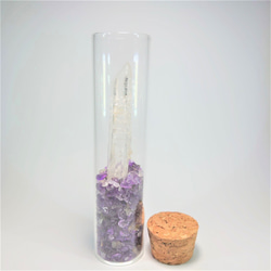 【ミャンマー産】水晶原石　結晶標本　ガラスボトル・さざれ入り 8枚目の画像