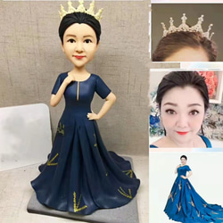 【訂做】3D肖像漫畫娃娃公仔/男友/女友生日蛋糕禮帽週年紀念情侶朋友禮物 第1張的照片