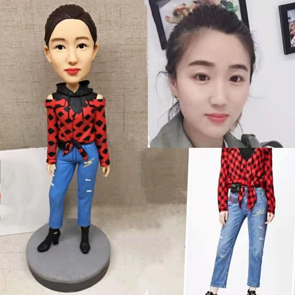 【訂做】3D肖像漫畫娃娃公仔/男友/女友生日蛋糕禮帽週年紀念情侶朋友禮物 第1張的照片