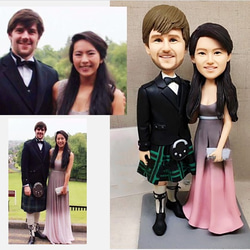 【訂做】3D人像漫畫公仔手辦/結婚禮物/紀念日/情侶男友/女朋友情侶/父母禮物紀念品 第1張的照片