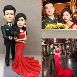 【訂做】3D人像漫畫公仔手辦/結婚禮物/紀念日/情侶男友/女朋友情侶/父母禮物紀念品 第1張的照片