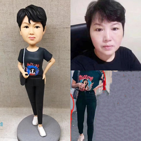 【訂做】3D肖像漫畫娃娃公仔/男友/女友生日蛋糕禮帽週年紀念情侶朋友禮物 第1張的照片