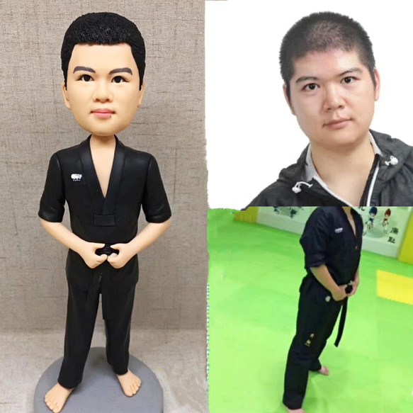 【訂做】3D肖像漫畫娃娃公仔/男友/女友生日蛋糕禮帽週年紀念情侶朋友禮物 第1張的照片