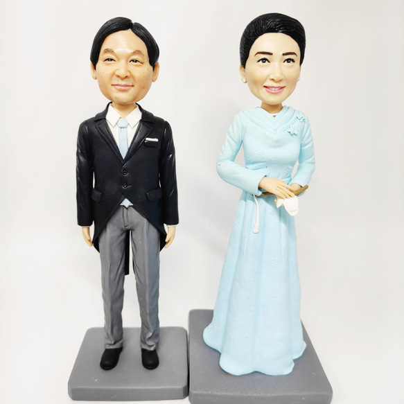 [客製化] 3D 肖像漫畫娃娃公仔/男友/女朋友生日蛋糕裝飾日本情侶禮物 第2張的照片