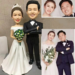 【訂做】3D人像漫畫公仔手辦/結婚禮物/紀念日/情侶男友/女朋友情侶/父母禮物紀念品 第1張的照片