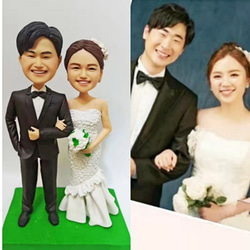 【訂做】3D人像漫畫公仔手辦/結婚禮物/紀念日/情侶男友/女朋友情侶/父母禮物紀念品 第1張的照片