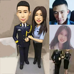 【訂做】3D人像漫畫公仔手辦/結婚禮物/紀念日/情侶男友/女朋友情侶/父母禮物紀念品 第1張的照片