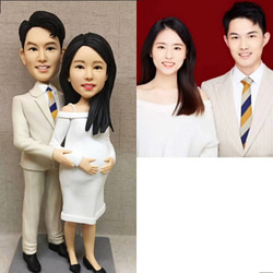 【訂做】3D人像漫畫公仔手辦/結婚禮物/紀念日/情侶男友/女朋友情侶/父母禮物紀念品 第1張的照片