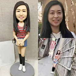 【訂做】3D肖像漫畫娃娃公仔/男友/女友生日蛋糕禮帽週年紀念情侶朋友禮物 第1張的照片