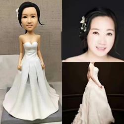 【訂做】3D肖像漫畫娃娃公仔/男友/女友生日蛋糕禮帽週年紀念情侶朋友禮物 第1張的照片