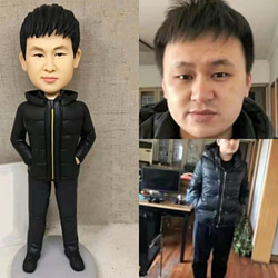 【訂做】3D肖像漫畫娃娃公仔/男友/女友生日蛋糕禮帽週年紀念情侶朋友禮物 第1張的照片