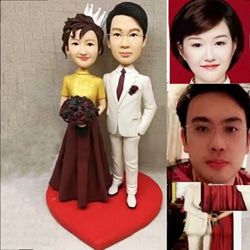 【訂做】3D人像漫畫公仔手辦/結婚禮物/紀念日/情侶男友/女朋友情侶/父母禮物紀念品 第1張的照片