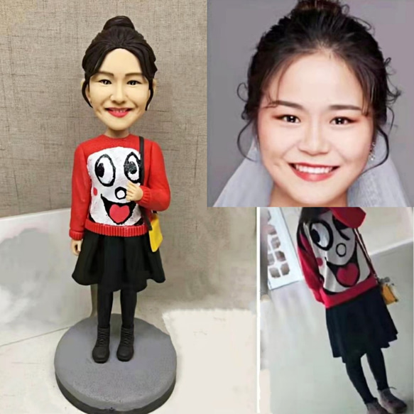 【訂做】3D肖像漫畫娃娃公仔/男友/女友生日蛋糕禮帽週年紀念情侶朋友禮物 第1張的照片