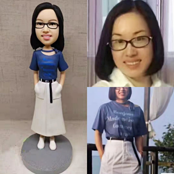 【訂做】3D肖像漫畫娃娃公仔/男友/女友生日蛋糕禮帽週年紀念情侶朋友禮物 第1張的照片