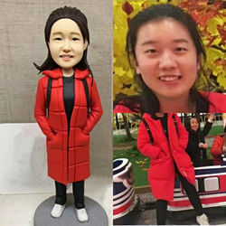 【訂做】3D肖像漫畫娃娃公仔/男友/女友生日蛋糕禮帽週年紀念情侶朋友禮物 第1張的照片