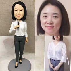 【訂做】3D肖像漫畫娃娃公仔/男友/女友生日蛋糕禮帽週年紀念情侶朋友禮物 第1張的照片