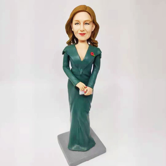 【オーダーメイド】ハイエンド 蝋人形グレード 立体アート人形の置物 あなたの写真やアイデアに基づいて 名人 髪型 ドレス