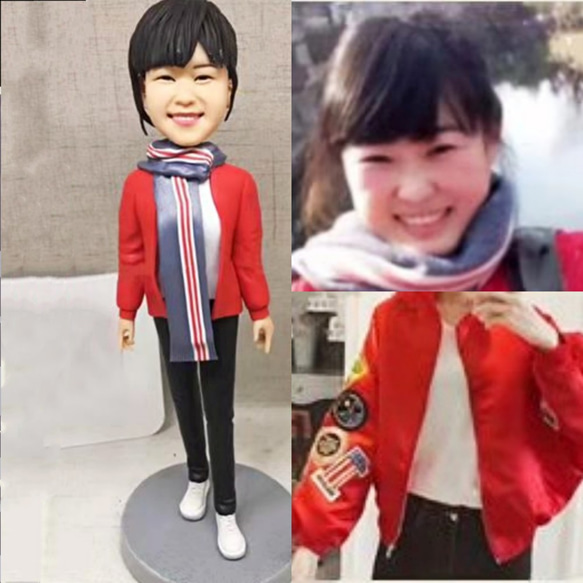 【訂做】3D肖像漫畫娃娃公仔/男友/女友生日蛋糕禮帽週年紀念情侶朋友禮物 第1張的照片