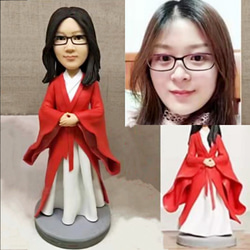 【訂做】3D肖像漫畫娃娃公仔/男友/女友生日蛋糕禮帽週年紀念情侶朋友禮物 第1張的照片