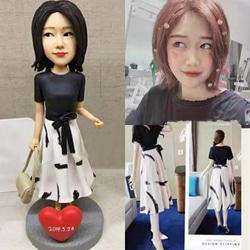 【訂做】3D肖像漫畫娃娃公仔/男友/女友生日蛋糕禮帽週年紀念情侶朋友禮物 第1張的照片