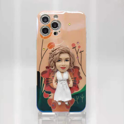 オーダーメイド 世界で唯一の手作り あなたの写真からカスタム3D人形スマホケース 全機種対応 iPhone お正月作品 1枚目の画像