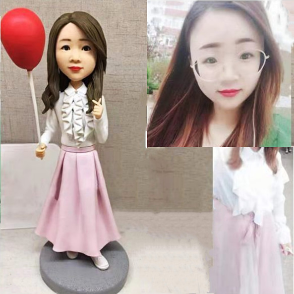 【訂做】3D肖像漫畫娃娃公仔/男友/女友生日蛋糕禮帽週年紀念情侶朋友禮物 第1張的照片