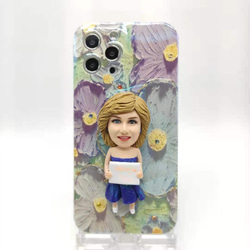 客製化 世界上唯一的手工製品 根據您的照片定制 3D 娃娃智慧型手機殼 兼容所有型號 iPhone 新年作品 第1張的照片
