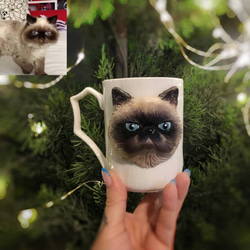 お写真入から コーヒーカップ うちの子 愛犬 愛猫 3D 似顔絵 肖像画 