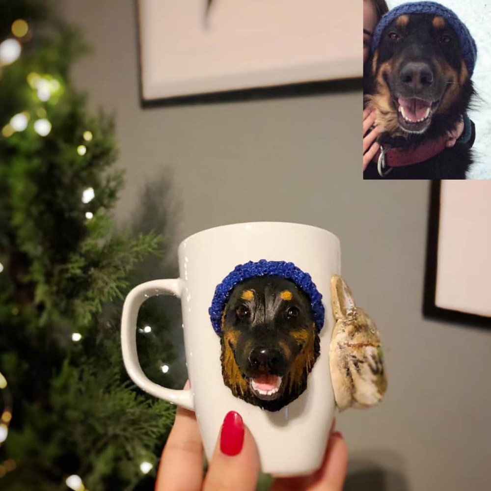 【オーダーメイド】手作りコーヒーカップ コップ マグカップ うちの子 愛犬 愛猫 3D 似顔絵 肖像画 人形 フィギュア 9,879円