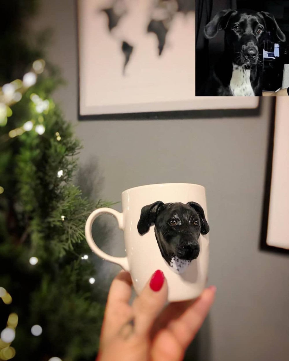 【オーダーメイド】手作りコーヒーカップ コップ マグカップ うちの子 愛犬 愛猫 3D 似顔絵 肖像画 人形 フィギュア