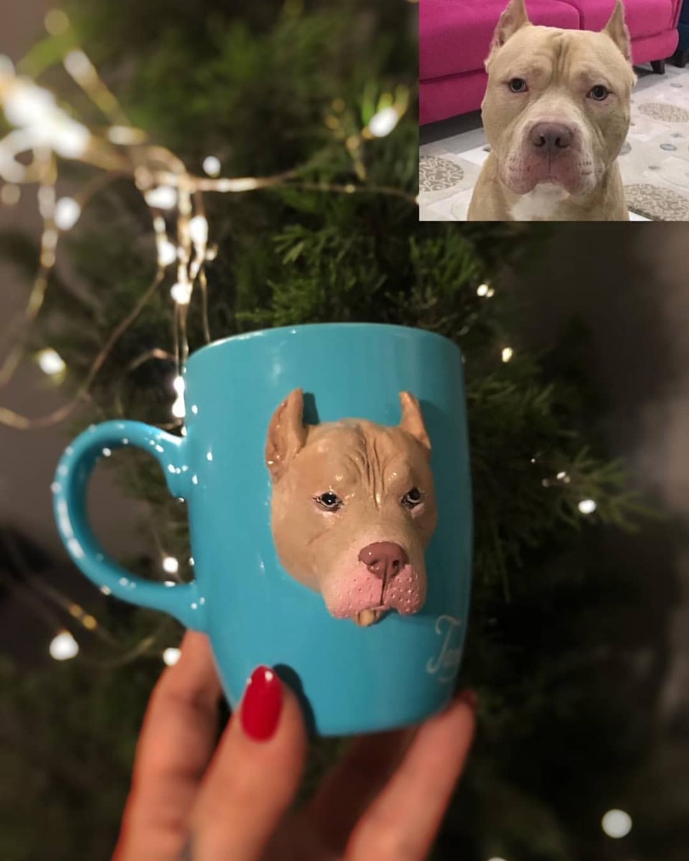 【オーダーメイド】手作りコーヒーカップ コップ マグカップ うちの子 愛犬 愛猫 3D 似顔絵 肖像画 人形 フィギュア