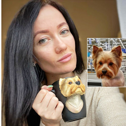 【オーダーメイド】手作りコーヒーカップ コップ マグカップ うちの子 愛犬 愛猫 3D 似顔絵 肖像画 人形 フィギュア 5枚目の画像