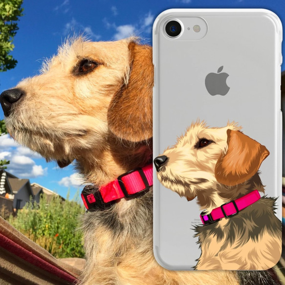 【オーダーメイド】うちの子 スマホケース 猫犬 ペット 肖像画似顔絵 iPhone 15 14 Android全機種対応 4枚目の画像