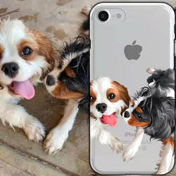 【オーダーメイド】うちの子 スマホケース 猫犬 ペット 肖像画似顔絵 iPhone 15 14 Android全機種対応 1枚目の画像