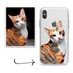 【オーダーメイド】うちの子 スマホケース 猫犬 ペット 肖像画似顔絵 iPhone 15 14 Android全機種対応 5枚目の画像