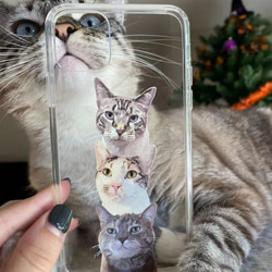 【オーダーメイド】うちの子 スマホケース 猫犬 ペット 肖像画似顔絵 iPhone 15 14 Android全機種対応 1枚目の画像