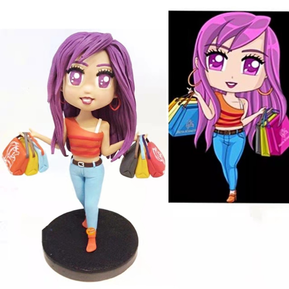 名入れ アニメ 漫画 キャラ 人形 ドール❤子供の絵 写真 イラスト フィギュア❤子供の作品 飾る 似顔絵❤アニメ好き